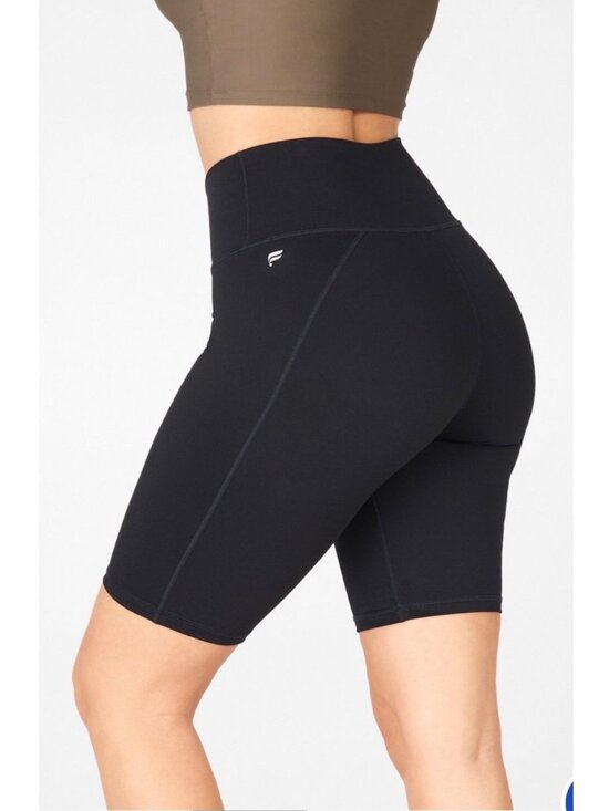 Fabletics Pants - Fabletics New Define Powerhold Shorts Black 9" High Waisted Compression